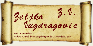 Željko Vugdragović vizit kartica